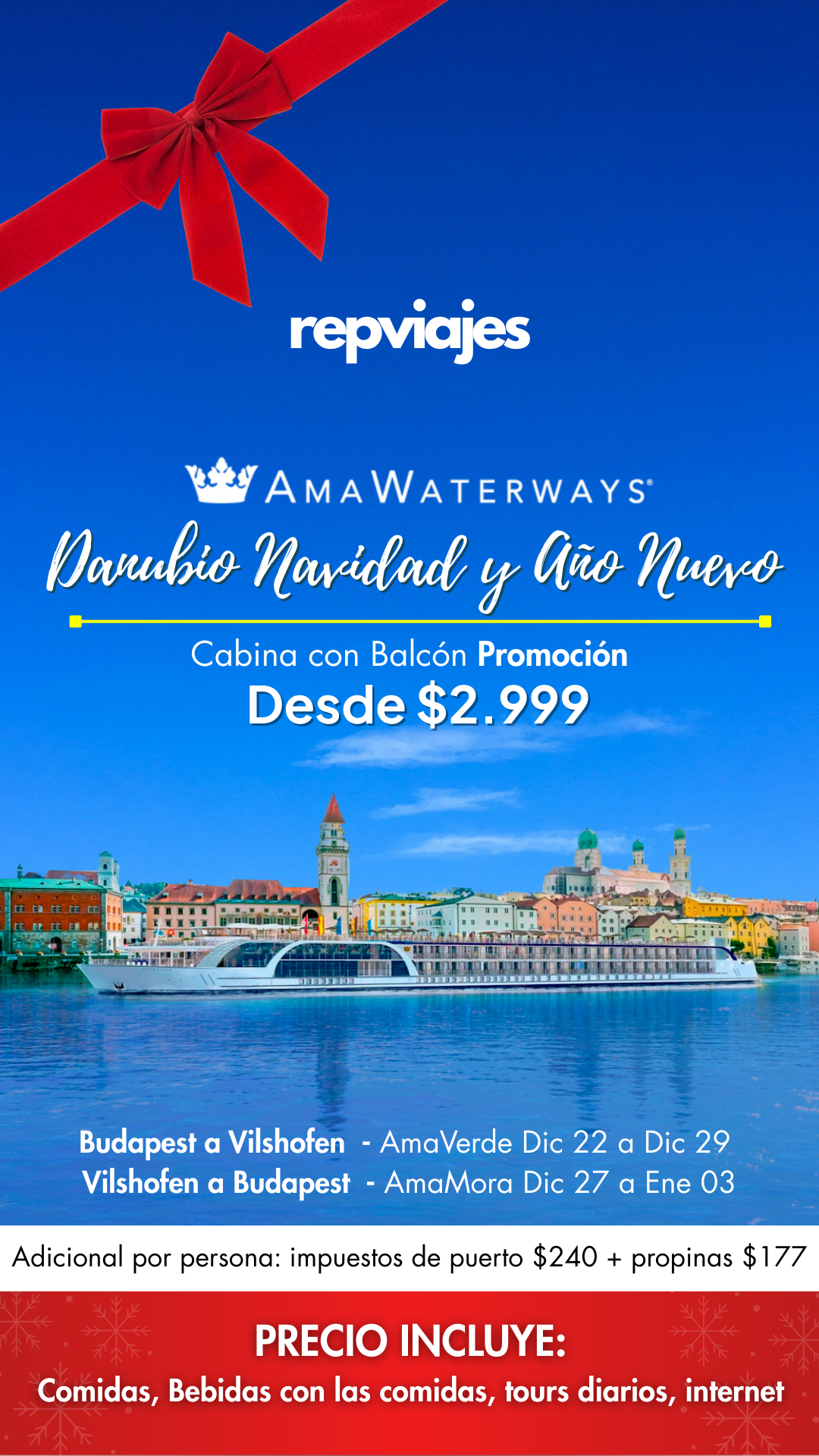 Navidad y Año Nuevo en el Danubio: Un Regalo Inolvidable